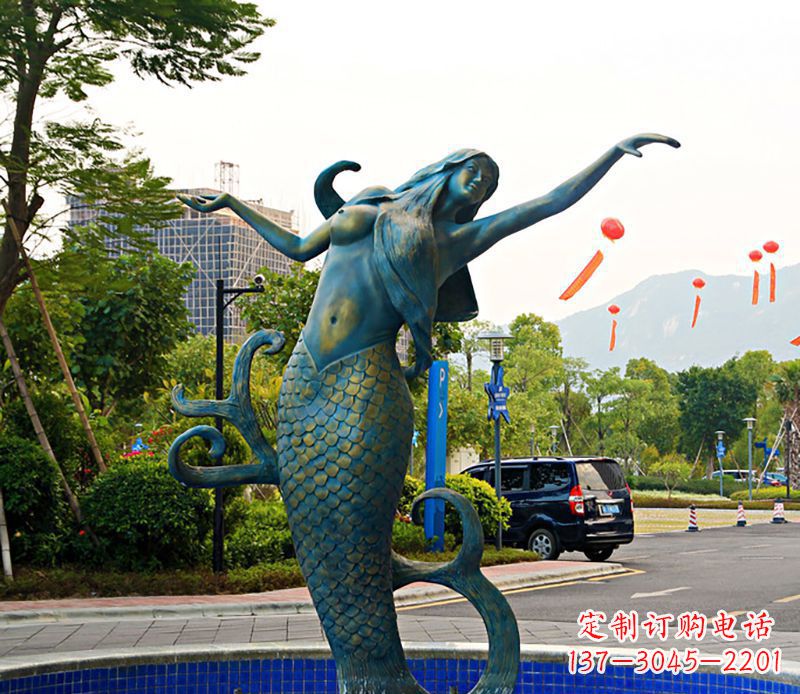 绵阳铜雕美人鱼
