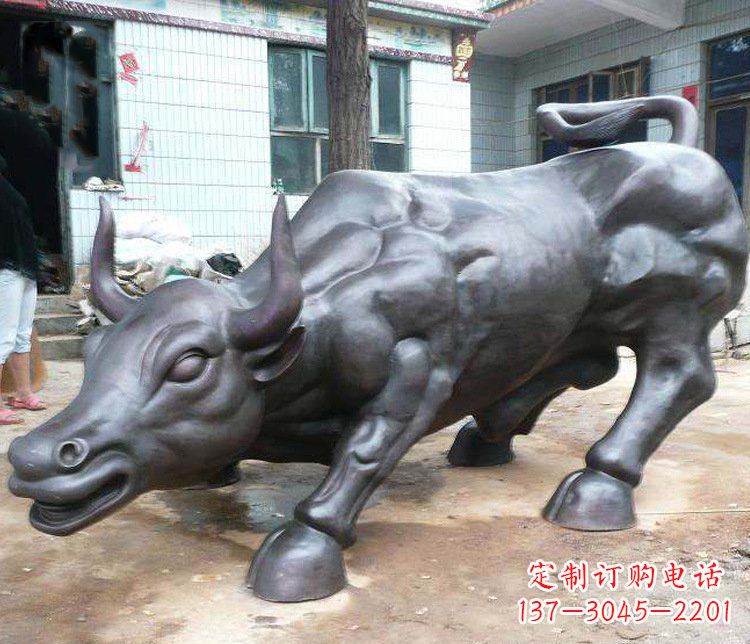 绵阳铜雕牛广场动物景观摆件 (3)