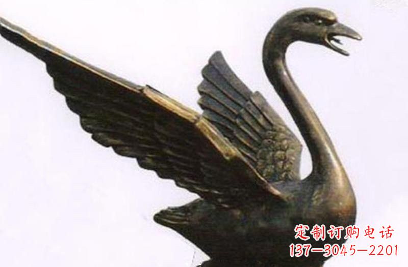 绵阳铜雕喷水天鹅公园动物雕塑