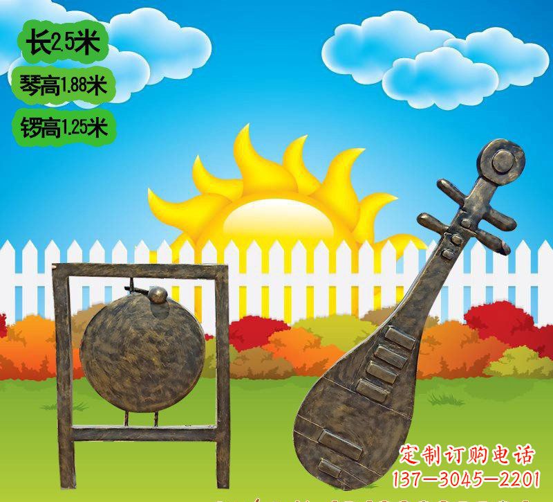 绵阳铜雕琵琶雕塑