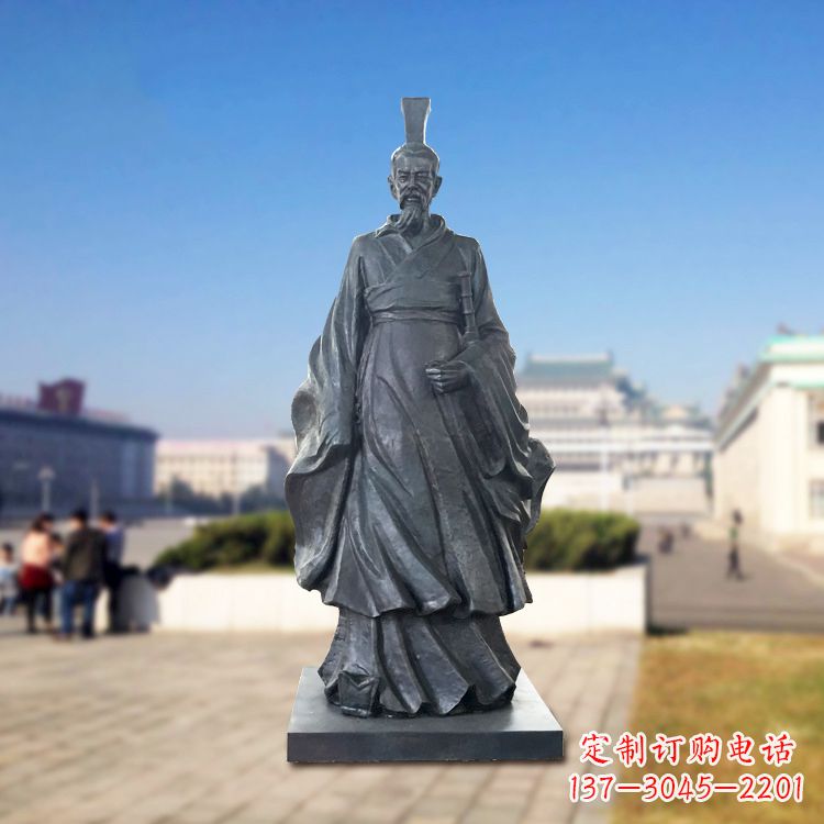 绵阳铜雕屈原塑像