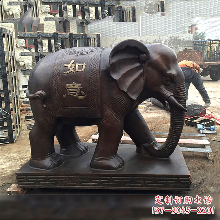 绵阳铜雕如意大象