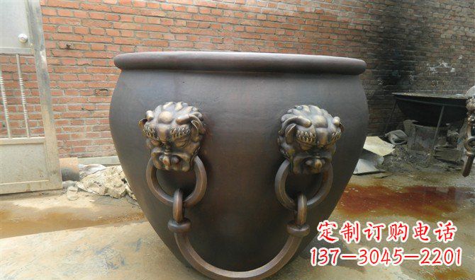 绵阳铜雕水缸寺庙景观雕塑_2