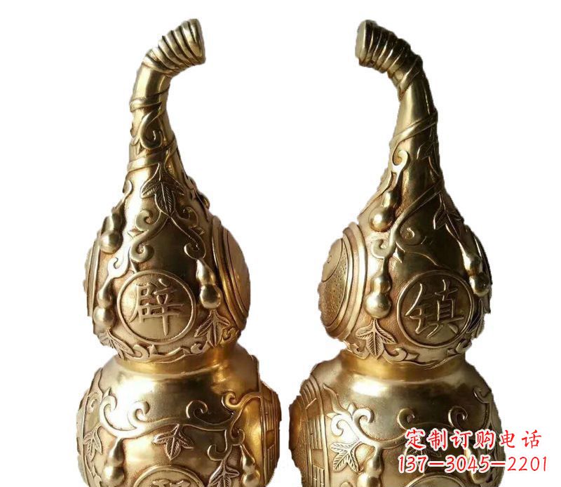 绵阳铜雕寺庙平安葫芦雕塑