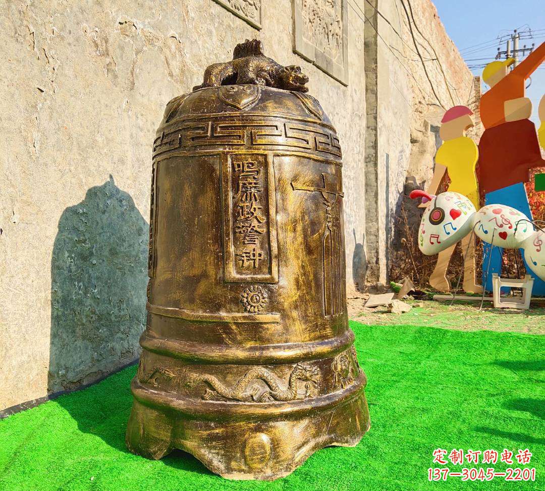 绵阳铜雕寺庙警钟雕塑摆件
