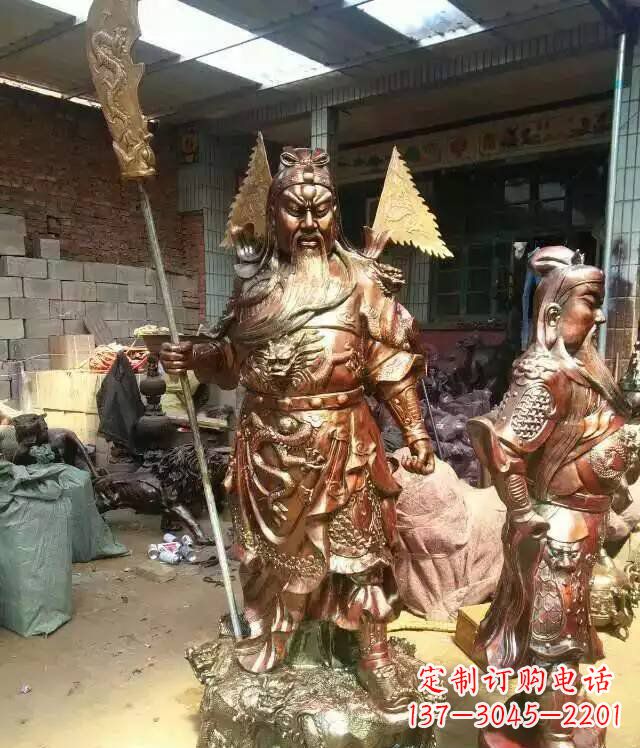 绵阳铜雕武财神持刀关公雕塑