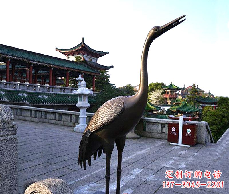 绵阳铜雕仙鹤雕塑