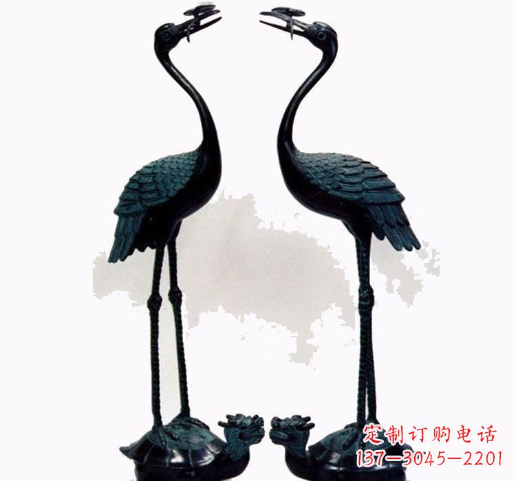 绵阳铜雕仙鹤和龙龟