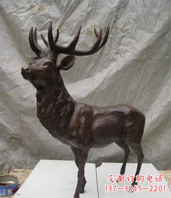 绵阳铜雕小鹿公园动物雕塑
