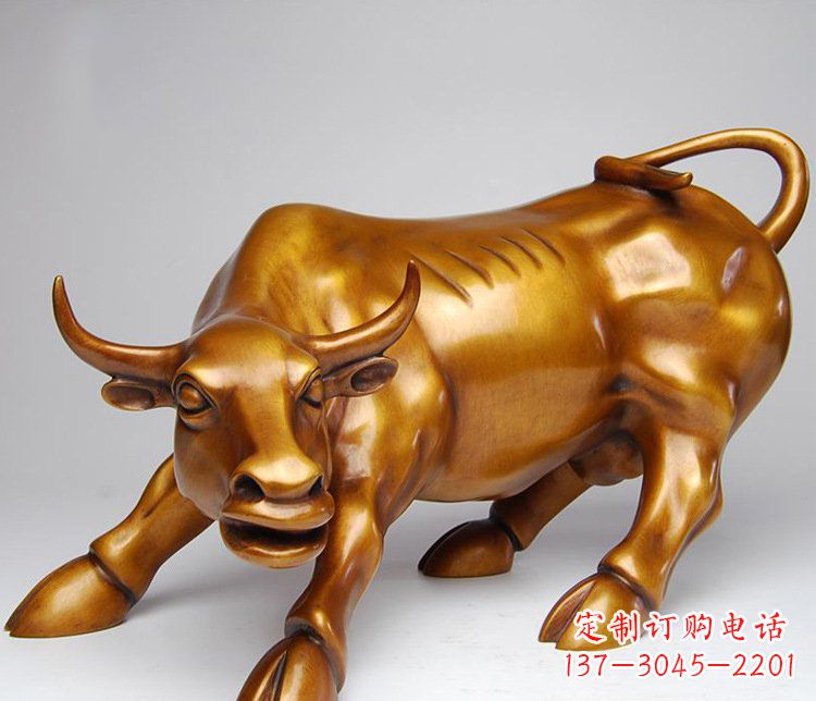 绵阳铜雕小区动物牛摆件 (2)