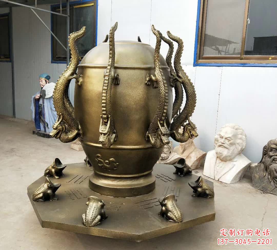 绵阳铜雕校园景观地动仪