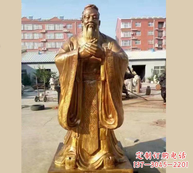 绵阳铜雕校园孔子