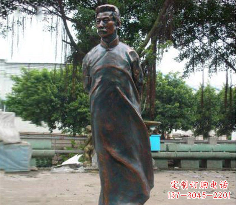 绵阳铜雕校园鲁迅人物雕像摆件