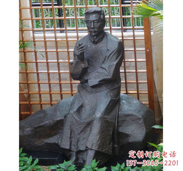 绵阳铜雕校园名人鲁迅