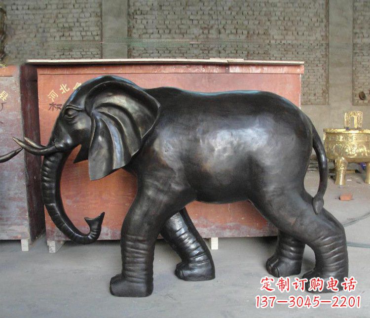 绵阳铜雕园林动物大象雕塑
