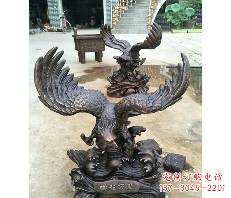 绵阳铜雕园林飞鹰动物雕塑