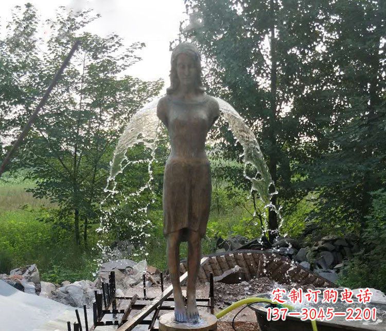 绵阳铜雕园林天使雕塑摆件