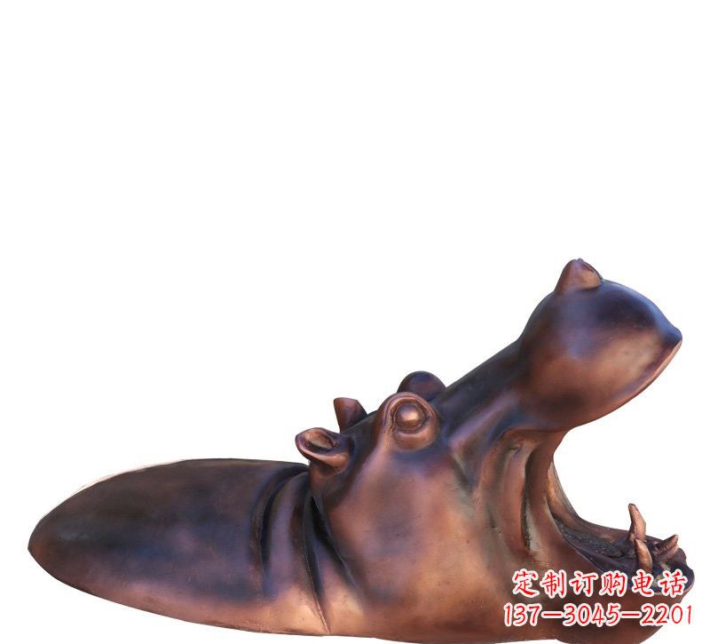 绵阳铜雕张嘴河马