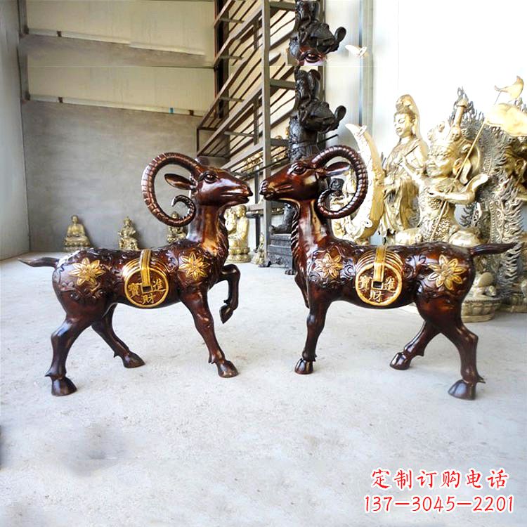 绵阳铜雕招财山羊