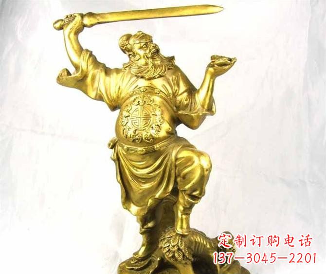 绵阳铜雕赵公明古代人物雕塑