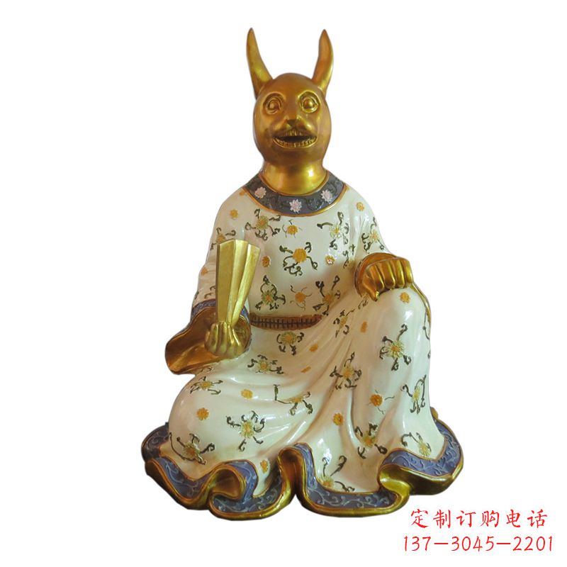 绵阳兔-玻璃钢彩绘生肖雕塑