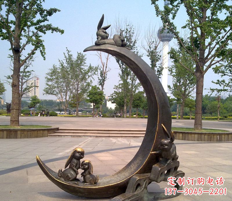 绵阳兔子铜雕