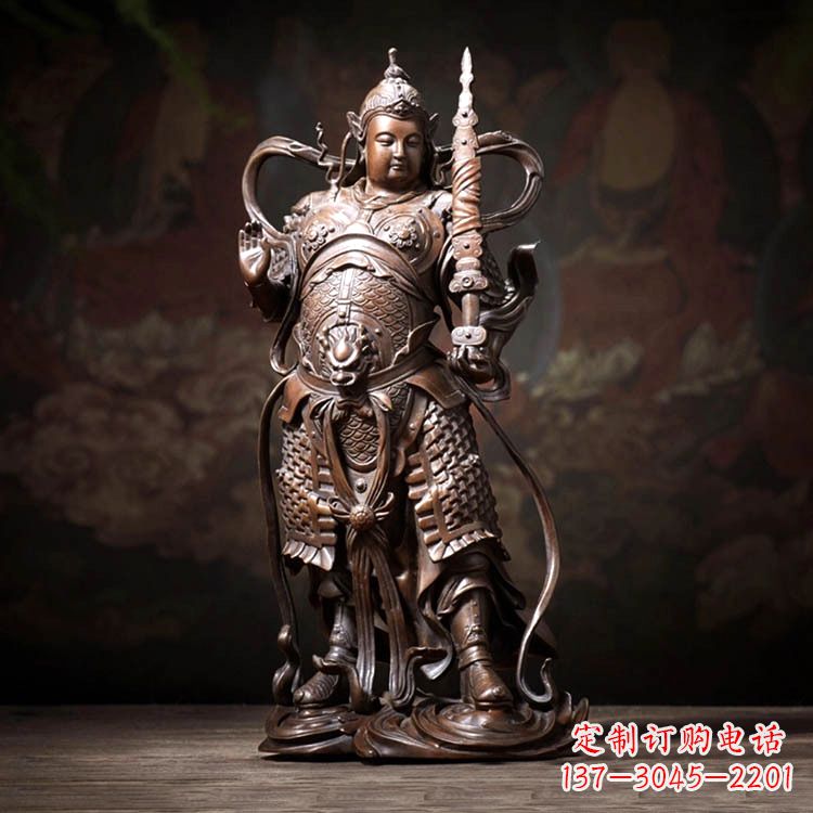 绵阳托塔李靖天王铜雕