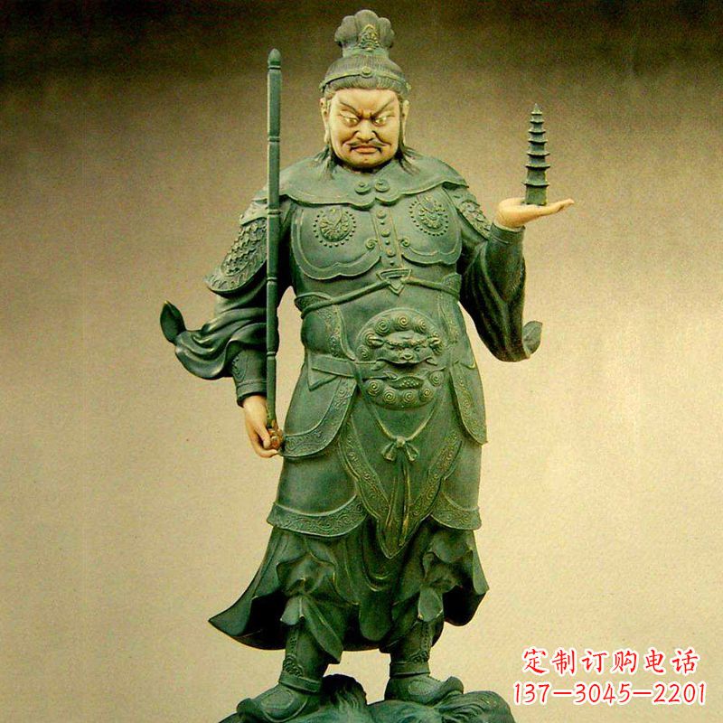 绵阳托塔天王彩绘雕塑