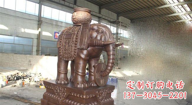 绵阳驮宝大象铜雕