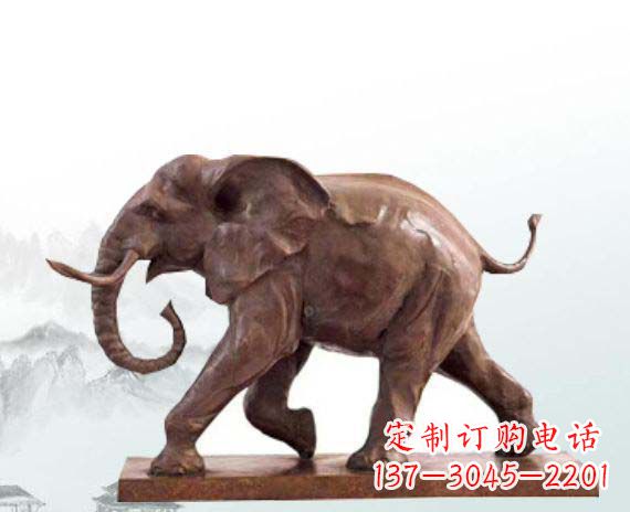 绵阳晚霞红大象公园动物石雕