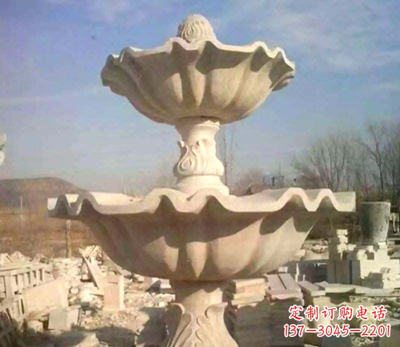 绵阳晚霞红大型喷泉石雕