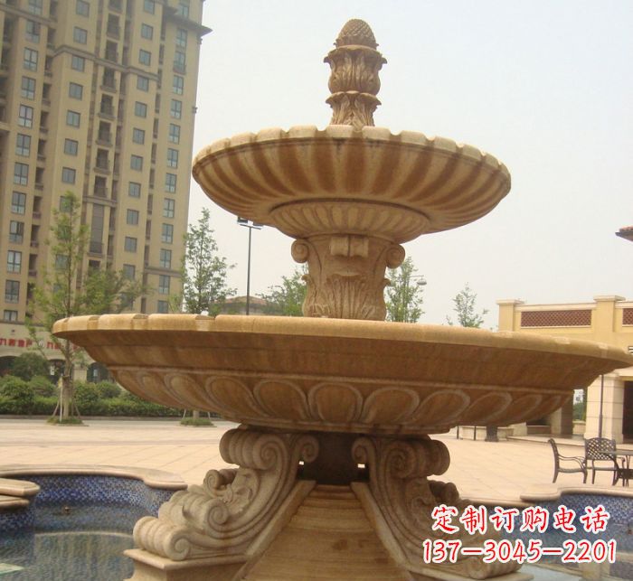 绵阳晚霞红多层大型石雕喷泉 (5)