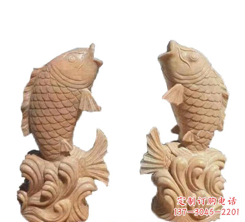 绵阳晚霞红公园喷水鲤鱼石雕