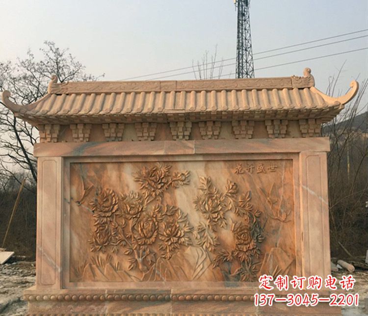 绵阳晚霞红公园影壁雕塑