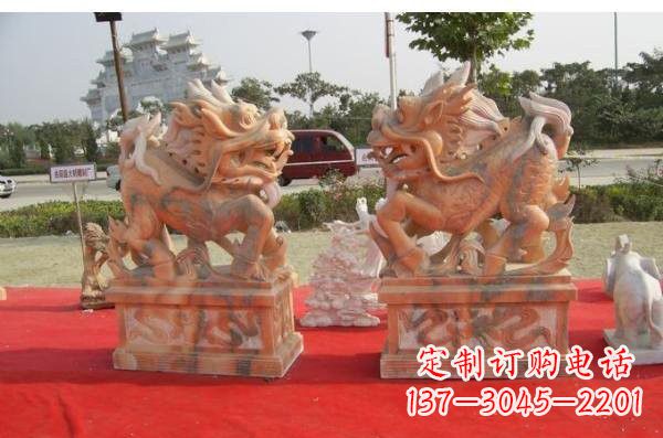 绵阳晚霞红葫芦麒麟雕塑