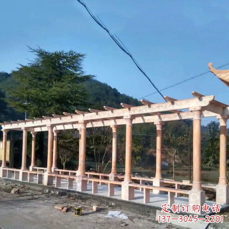 绵阳晚霞红花架长廊