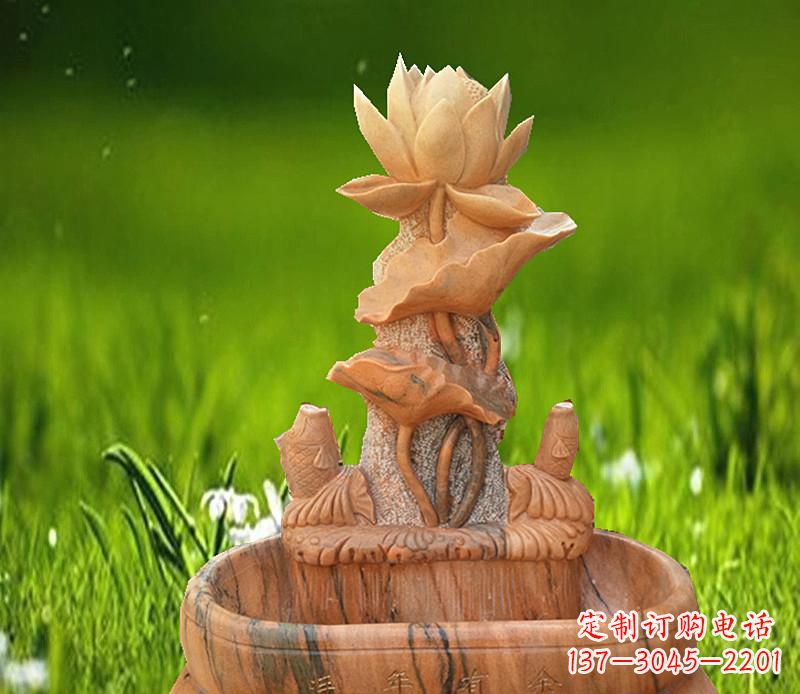 绵阳晚霞红景观荷花水池