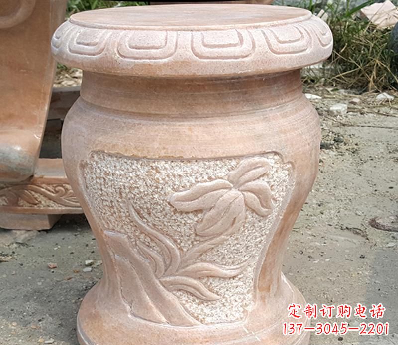 绵阳晚霞红景观蝴蝶石凳