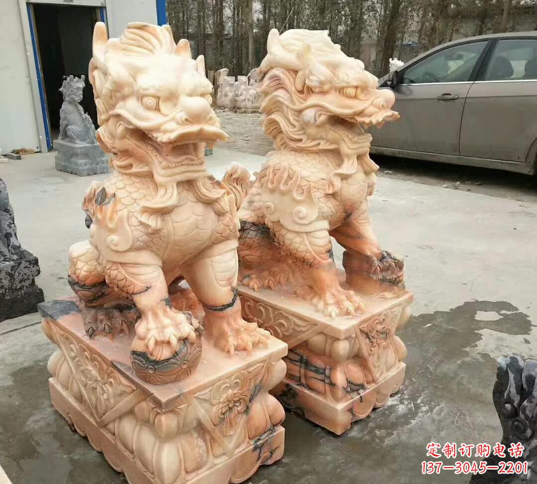 绵阳晚霞红酒店麒麟门墩