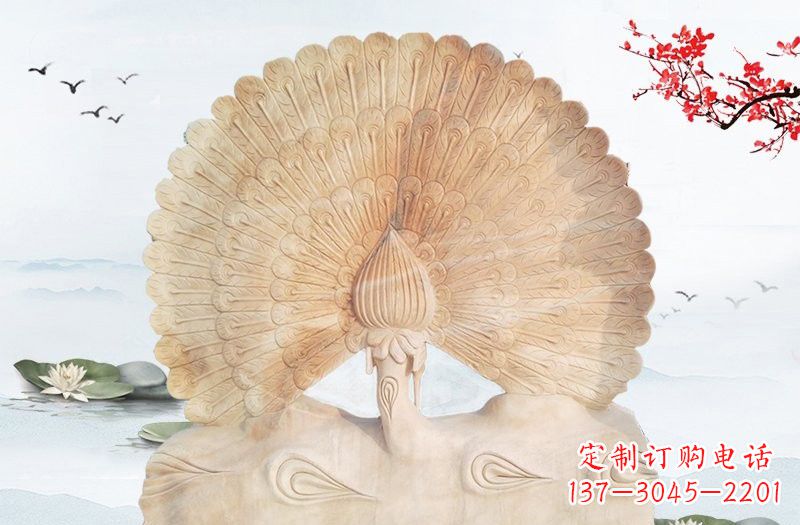 绵阳晚霞红孔雀雕塑