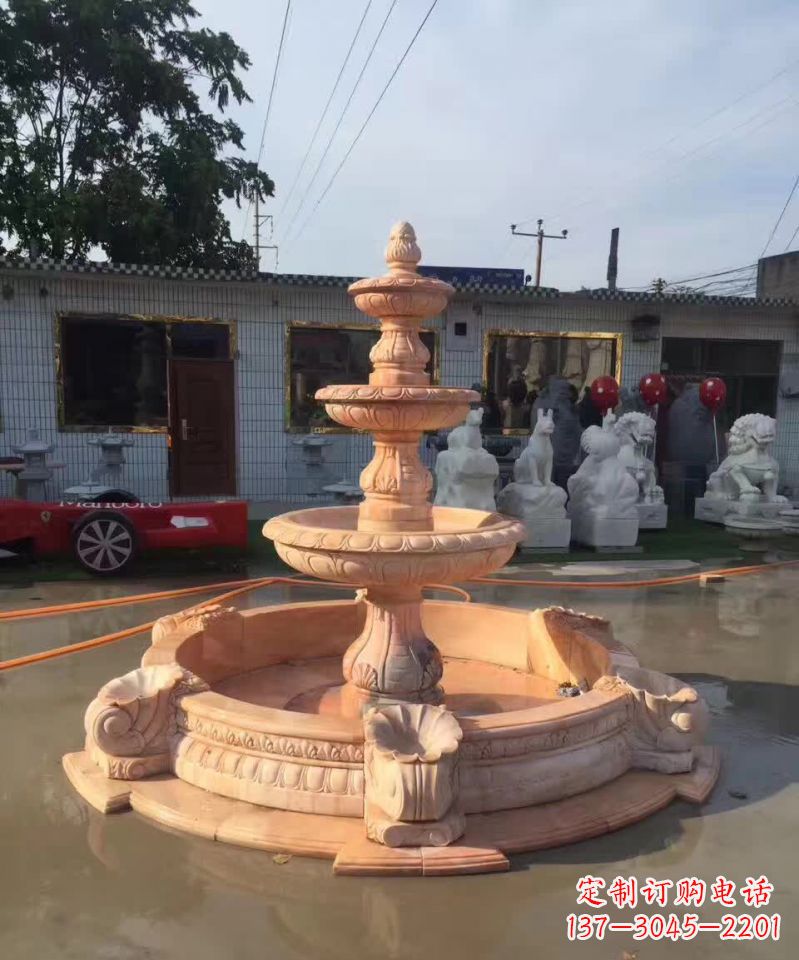 绵阳晚霞红欧式流水喷泉