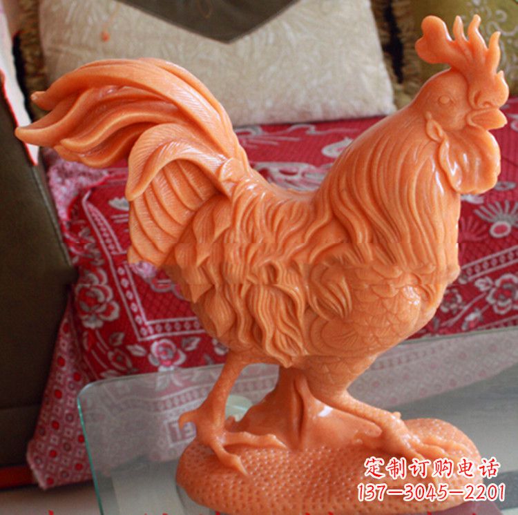 绵阳晚霞红生肖公鸡雕塑
