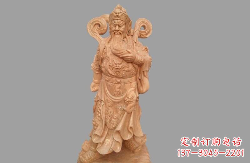 绵阳晚霞红武财神关公雕像