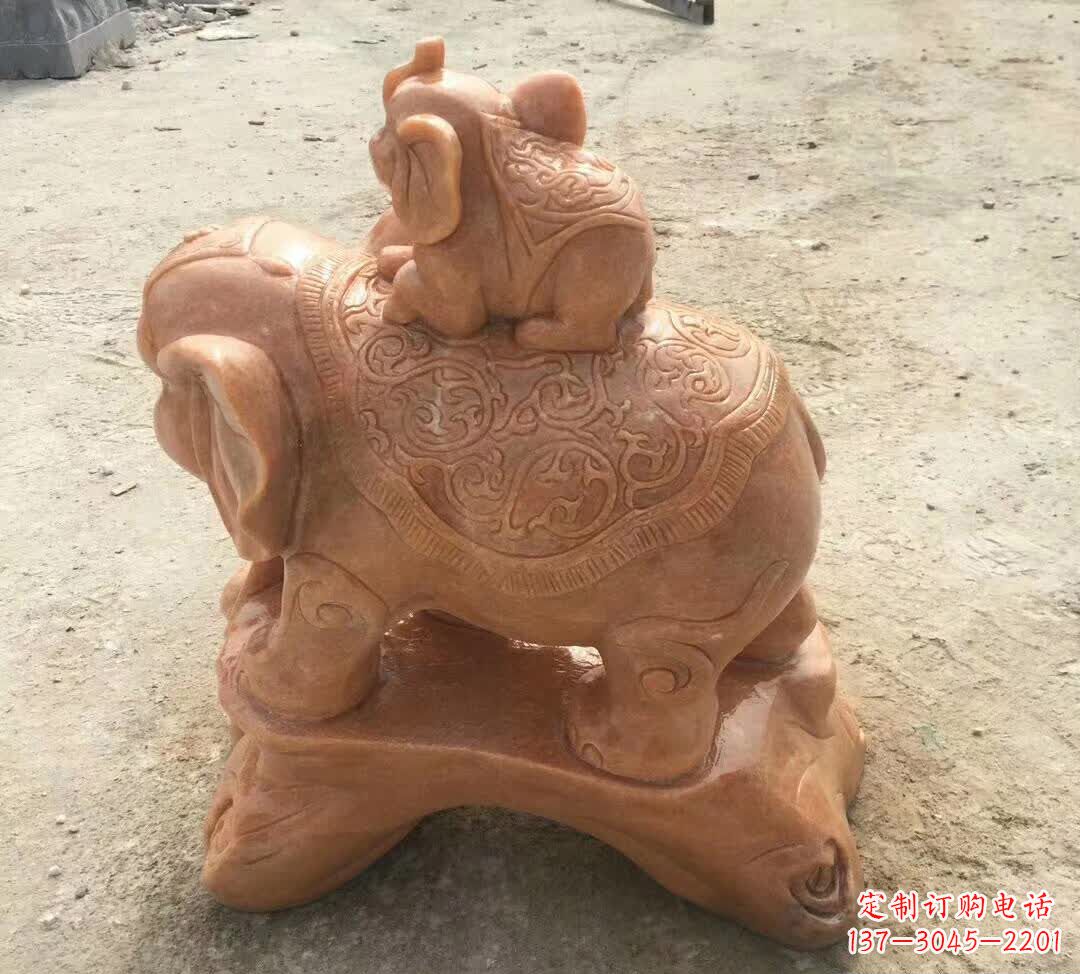 绵阳晚霞红小象招财动物