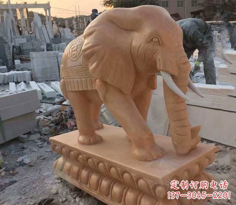 绵阳晚霞红元宝招财大象