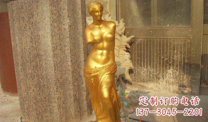 绵阳维纳斯玻璃钢仿铜西方人物雕塑 (2)