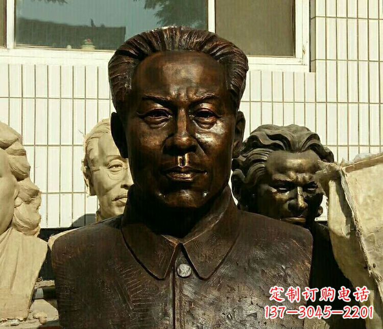 绵阳伟人刘少奇胸像铜雕