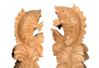 绵阳中领雕塑：精美的鲤鱼喷水晚霞红石雕