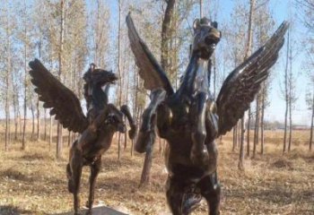 绵阳优雅传神的飞马铜雕