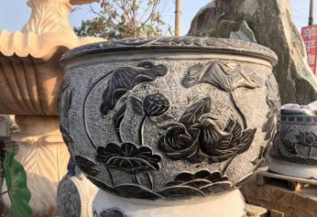 绵阳荷花浮雕鱼缸雕塑，让空间更加生机勃勃